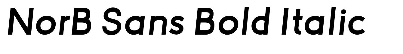 NorB Sans Bold Italic